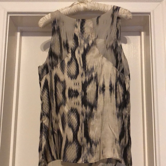 Addison Snakeskin Print Silk Blend Tank - Picture 6 of 7